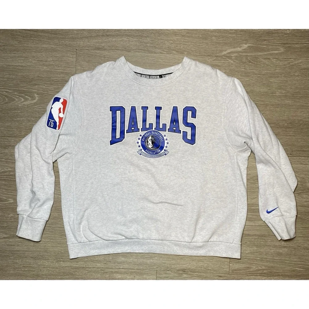 Nike x NBA Dallas Mavericks 75th Anniversary Court-side Sweatshirt Men's Size XL